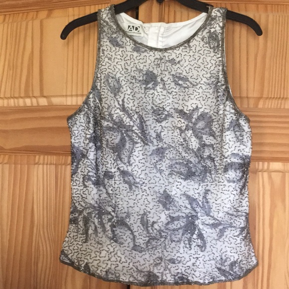 Andretta Donatello beaded tank top M - Picture 1 of 2